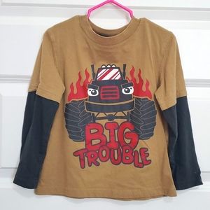 Big Trouble Monster Truck Long Sleeve T Shirt